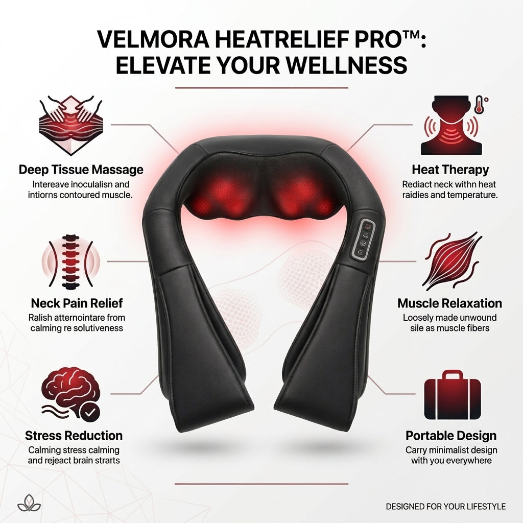 Velmora HeatRelief Pro™ – Heated Neck & Shoulder Massager