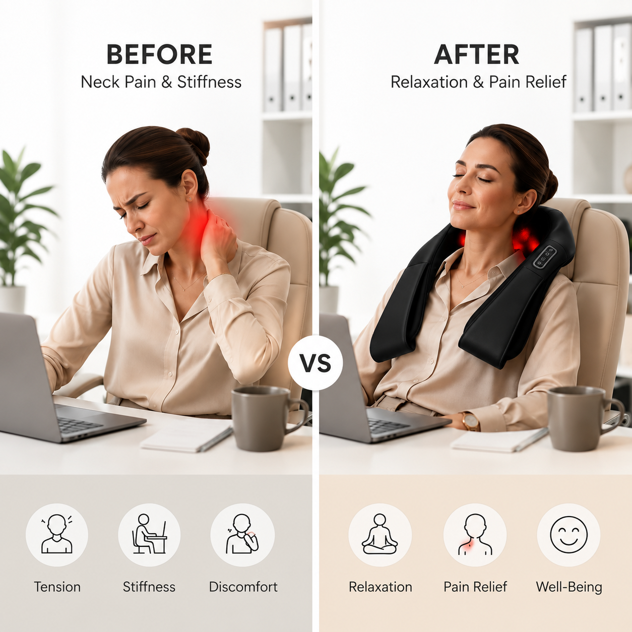 Velmora HeatRelief Pro™ – Heated Neck & Shoulder Massager